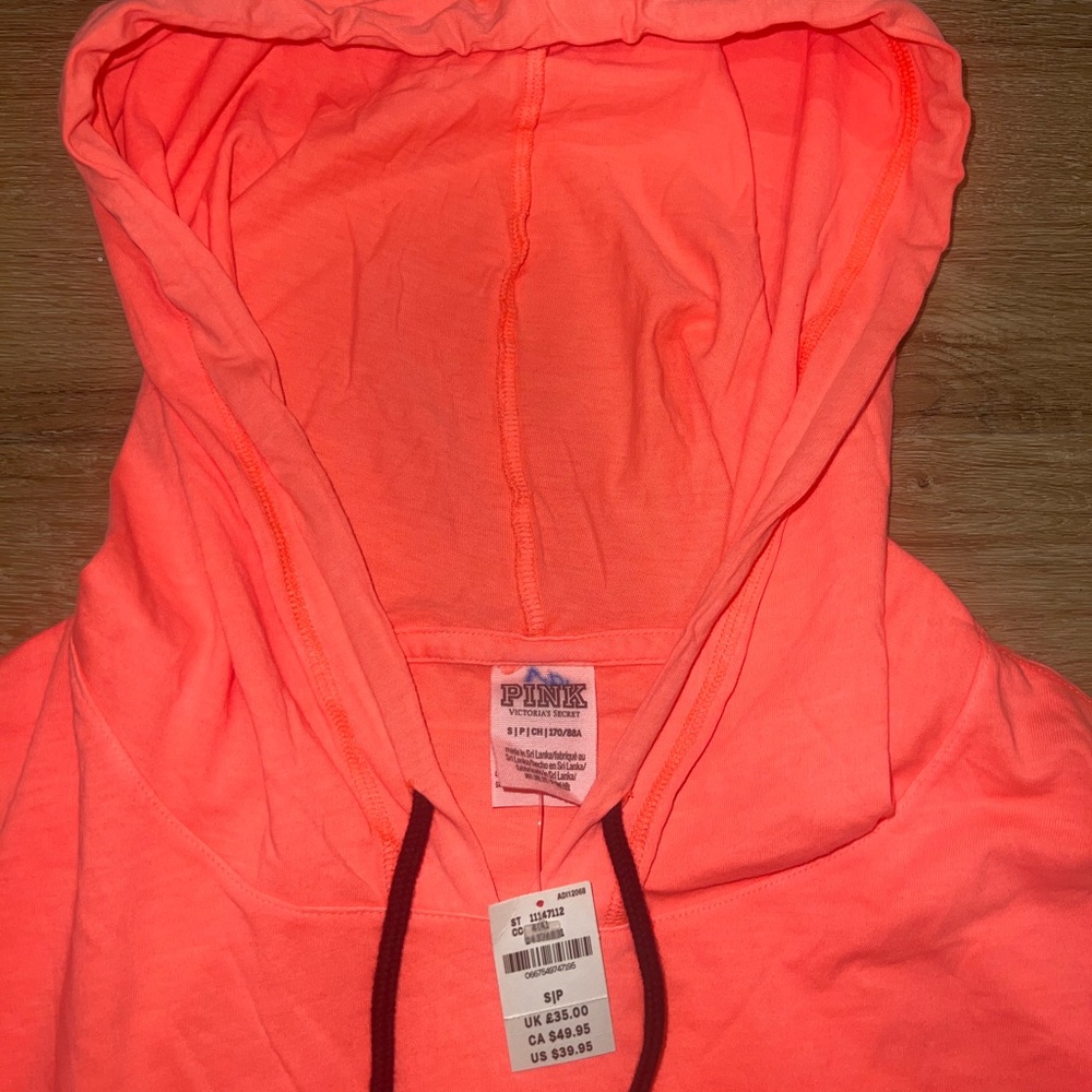 PINK Victoria's Secret | PINK Neon Coral Pullover Hoodie - Picture 4 of 6